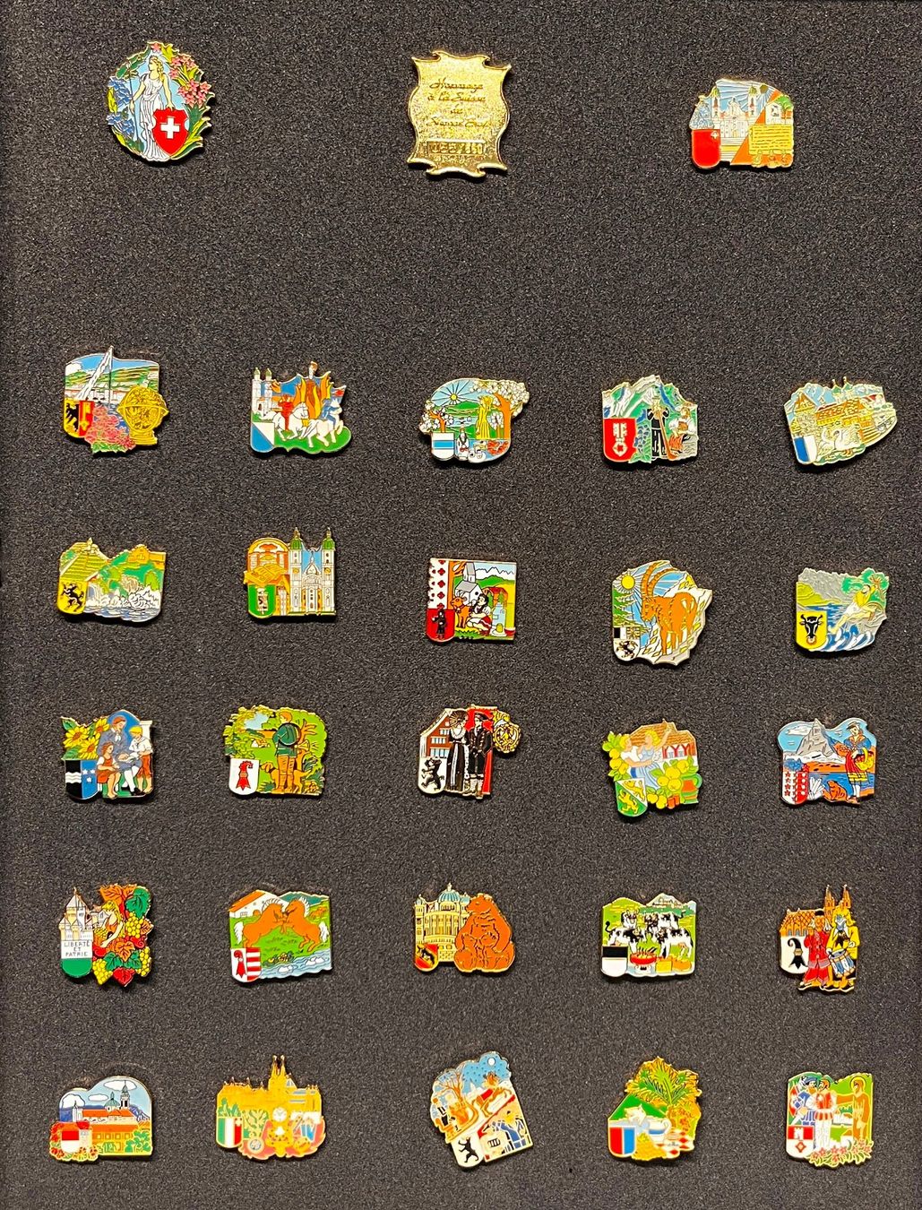 Swiss Placchette & Badge: Pin Simone Erni, Kantonswappen komplett. – Usato da Obernau venduto da Wgnom