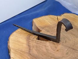 1 schöner antiker Wand Haken, Schmiedeisen (LOT2174#AEW0)