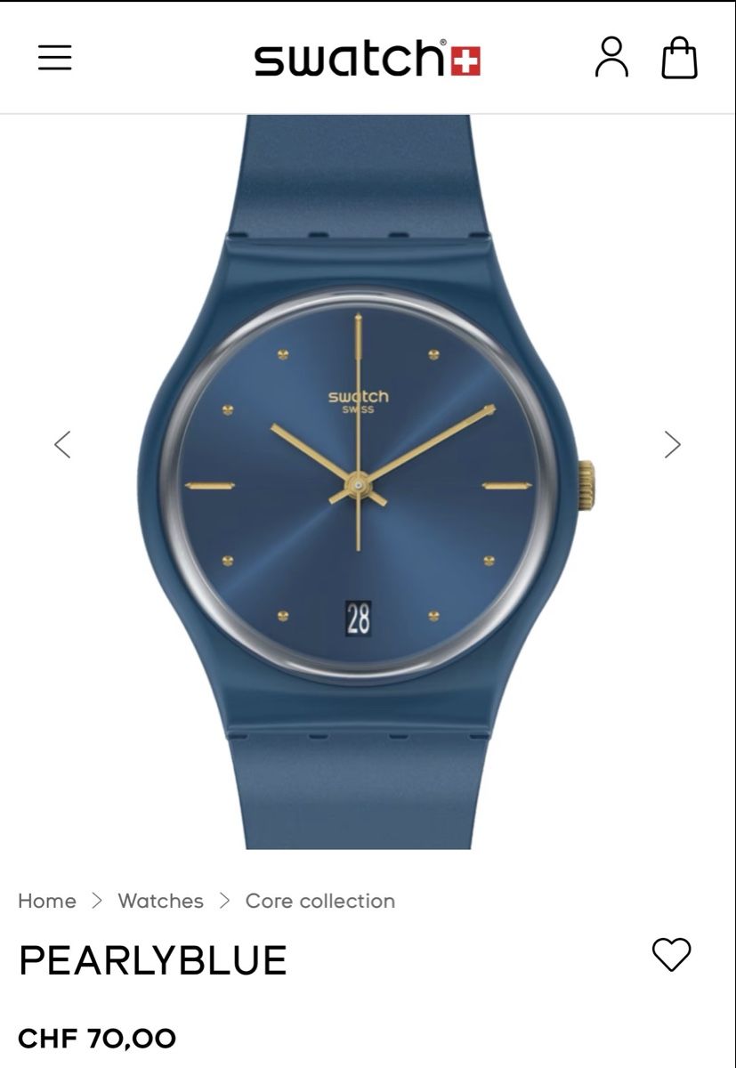 Swatch Uhren: Swatch PEARLYBLUE - GN417 – Gebraucht aus Andermatt von stark19