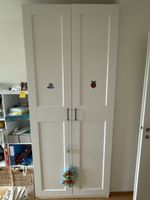 White Wardrobe with Two Doors and Drawers Used Condition