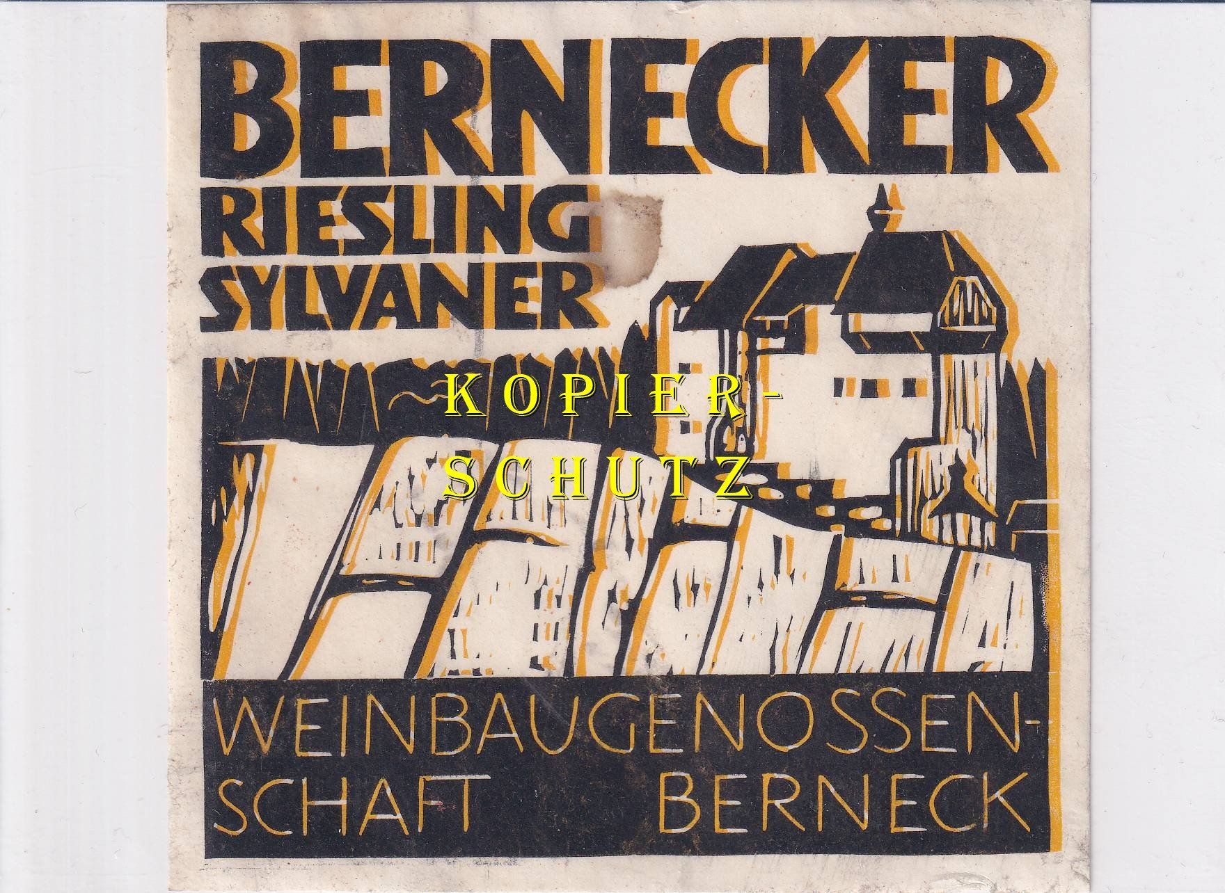 Carta: Etikette - Bernecker Riesling Sylvaner /bd – Usato da Hombrechtikon venduto da Rudolf07