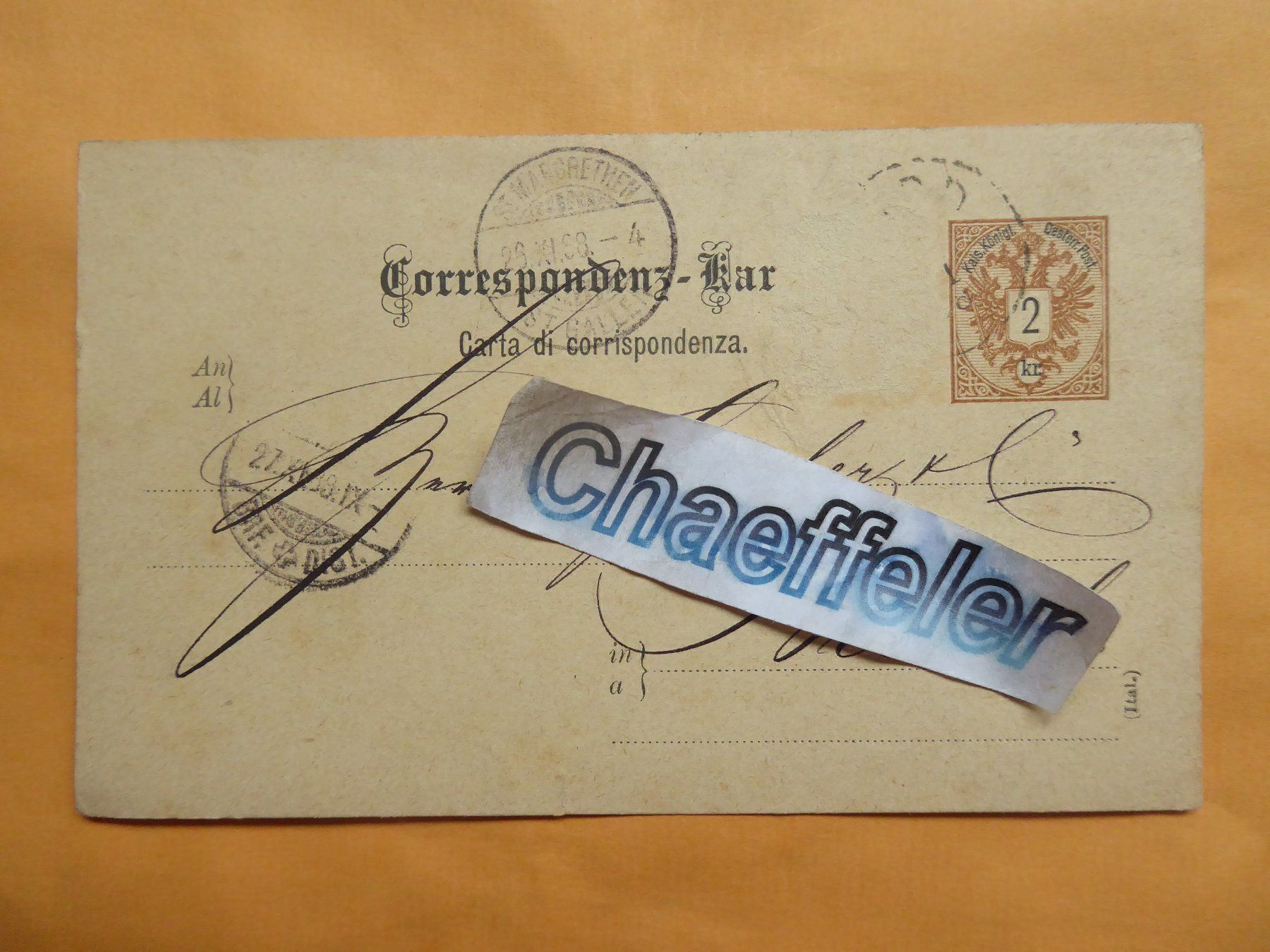 Tous les timbres: Korrespondenz-Karte - Österreich 1888 – D'occasion à Zürich par Chaeffeler