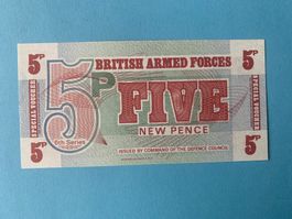 BRITISH ARMED FORCES - Special Voucher 5 Pence N.D. (1972)