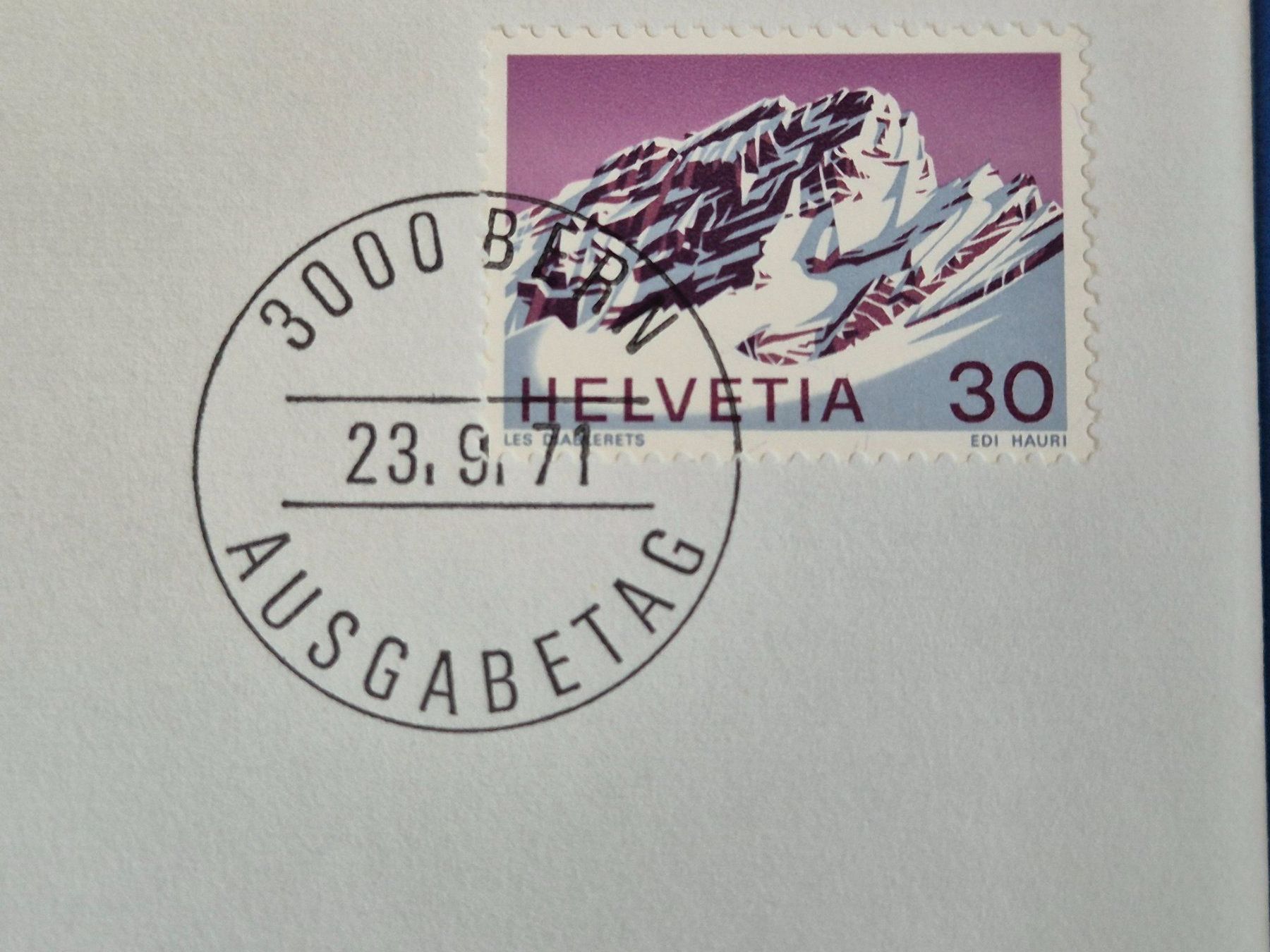 Alle Briefmarken: Ersttagsbrief Schweizer Alpen 23.9.71 – Neu (gemäss Beschreibung) aus Seewen SZ von SuperpumaDisplayTeam 1