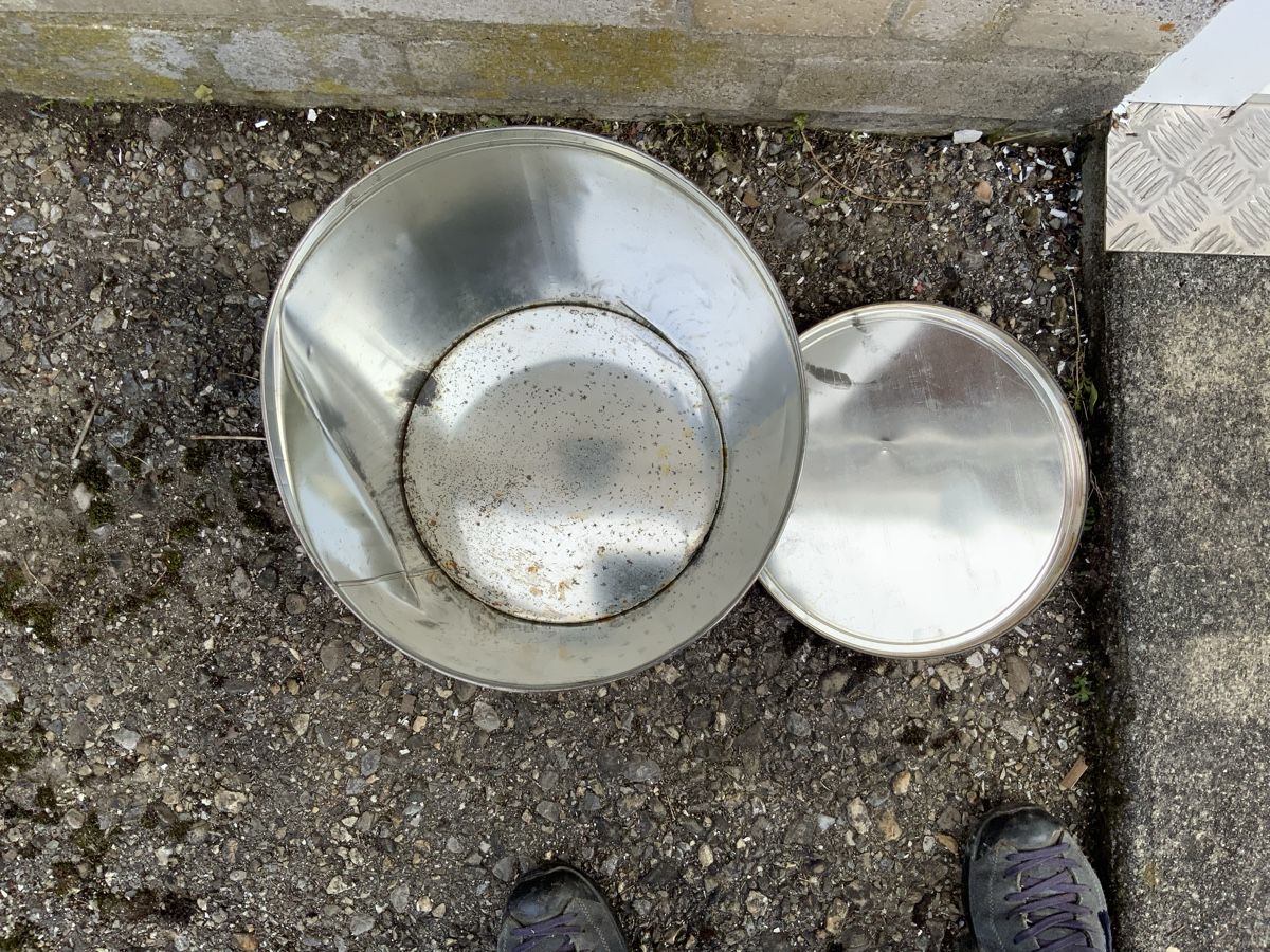 Sonstiges für Haushalt & Wohnen: Vintage Ultra Waschmittel Eimer, Metall Deko – Gebraucht aus Erlach von silvia3235 3