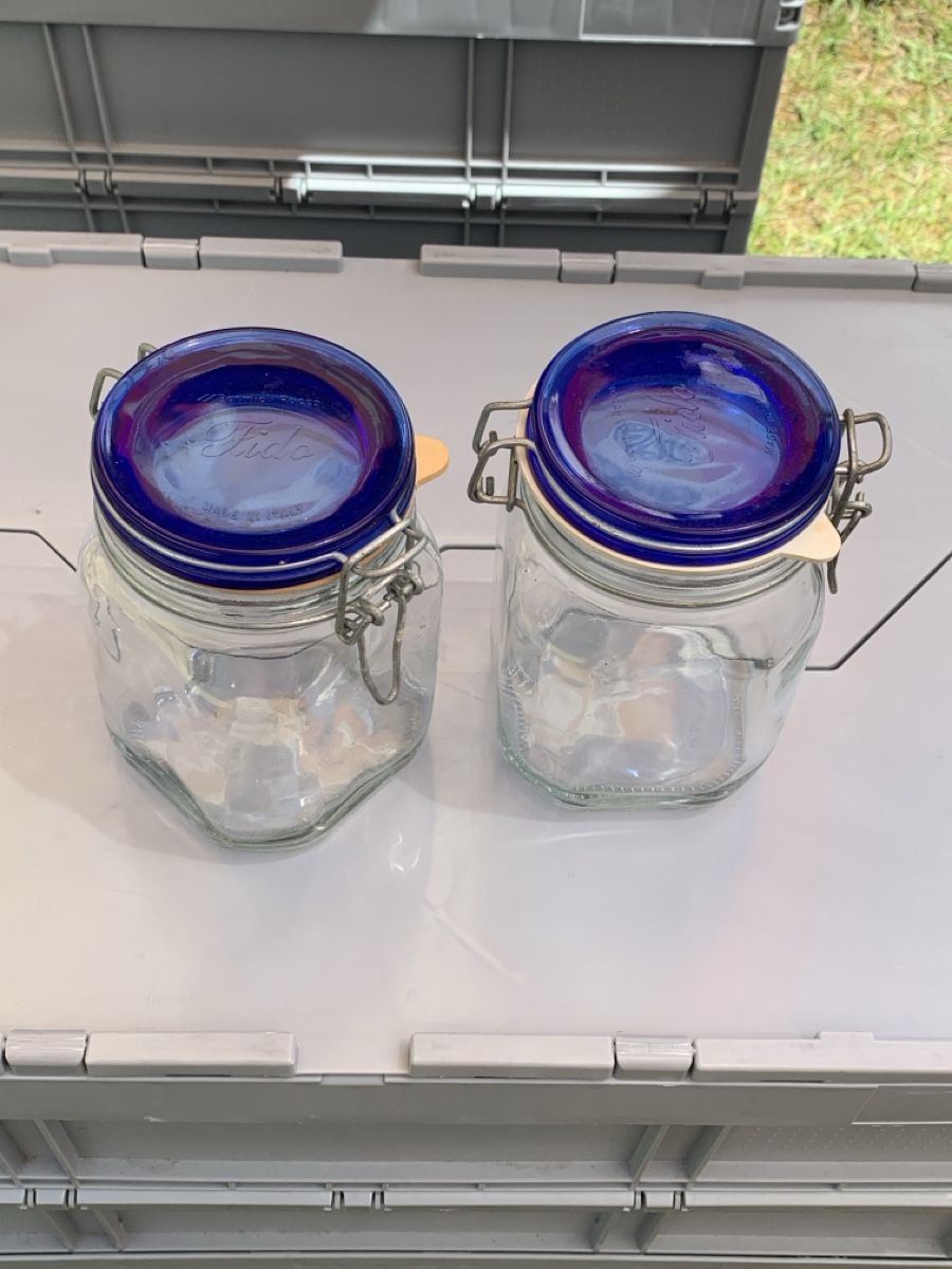 Contenitori & Simili: 2x Fido Vorratsglässer mit blauem Deckel – Usato da Laufen venduto da Nivo33