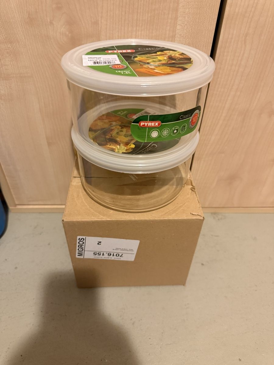 Contenitori & Simili: Pyrex Vorratsdose Glas 16cm 2er Set neuwertig – Nuovo e nell'imballaggio originale da Oberbuchsiten venduto da Leopard95
