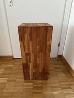 Massivholz Holzsäule Dekosäule Holzpodest Teakholz