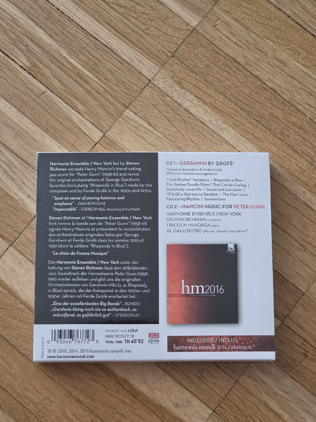 CD: Doppel-CD: Gershwin & Mancini: Music for Peter Gunn – Nuovo e nell'imballaggio originale da Aesch BL venduto da immon 1