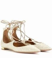 Aquazzura Christy Sling, "38.5", GLITTER