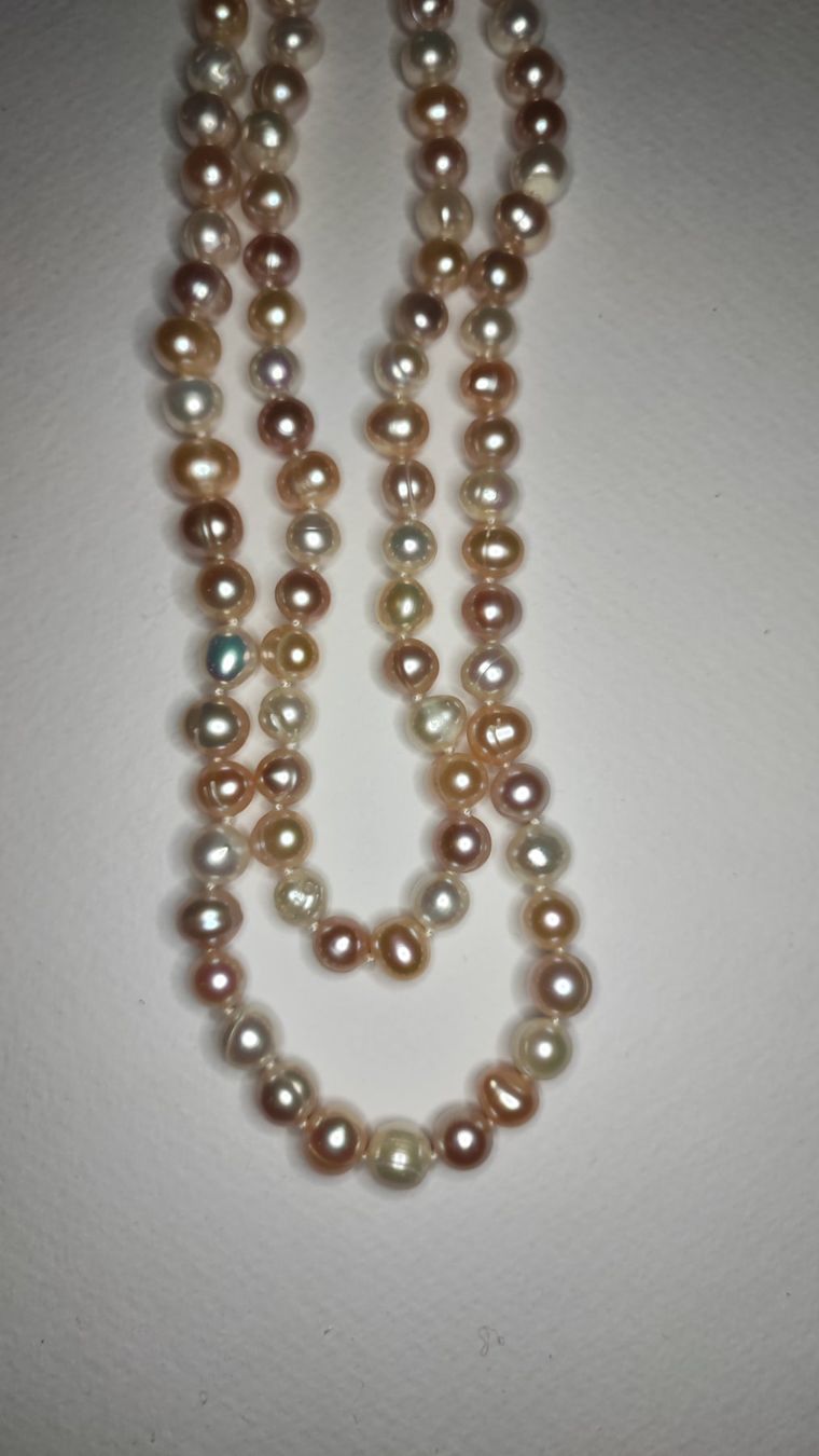 Ketten: Elegante Süsswasserperlenkette 120cm – Neu (gemäss Beschreibung) aus Gstaad von Kunst1996 4
