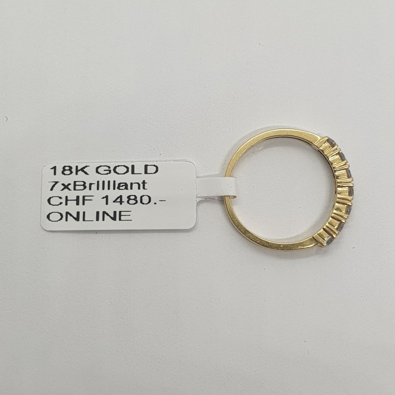 Anelli: Echt 18K Gold - 7xBrilliant Ring – Usato da Luzern venduto da Goldhaus-Luzern 3