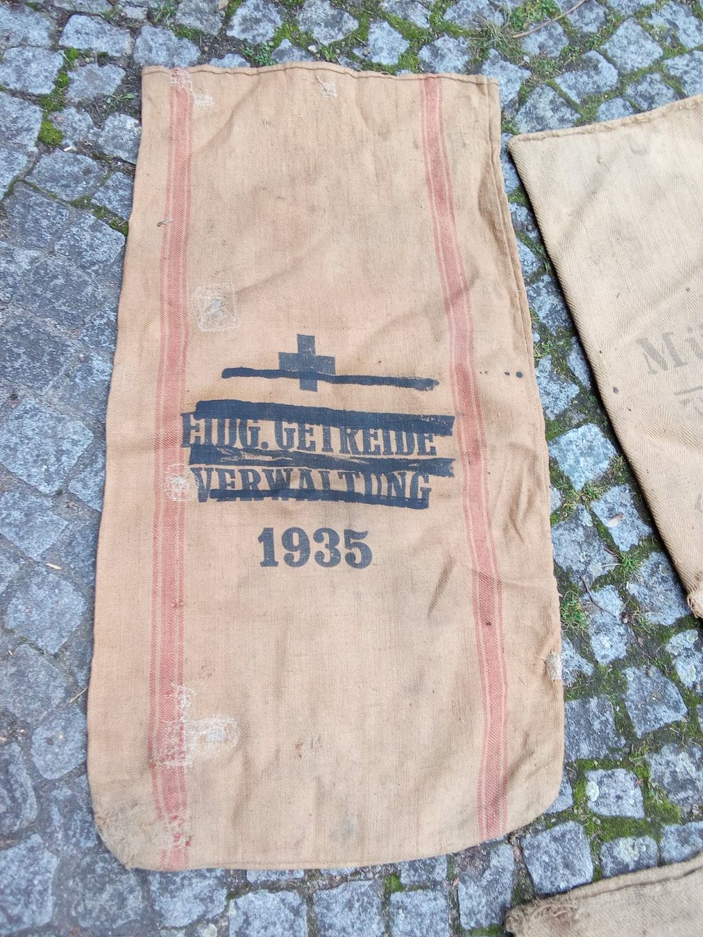 Tessuti: Jutesack antik Eidg. Getreideverwaltung 1935 – Usato da Siblingen venduto da Jayuah