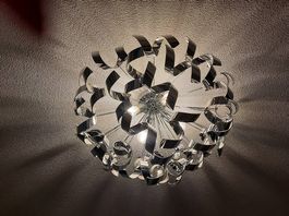 Deckenleuchte modern Chrom Spiralen 4 Lampen Fassung E27
