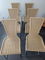 6 Freischwinger-Stühle im Vintage-Look (2x mit Armlehnen, 4x