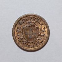 1 Rappen 1851 unz-stgl