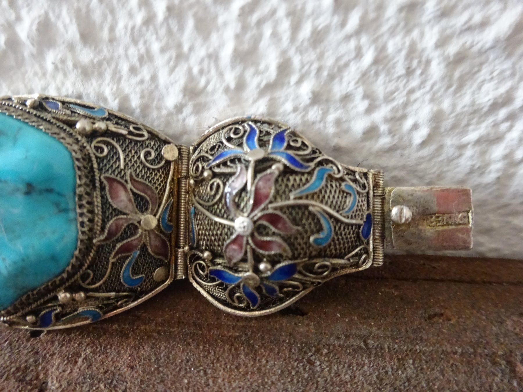 Bracciali & Braccialetti: Armband Türkis China Cloisonné / Silber – Usato da Esslingen venduto da FetteSchnecke 9