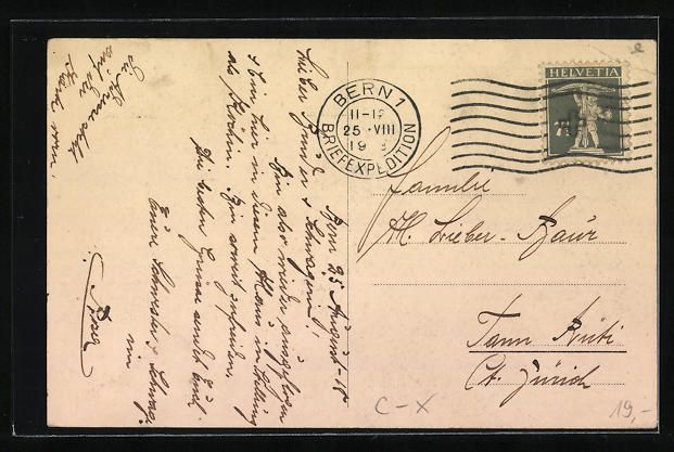 Cartoline postali: Bern, Pension Villa Mon Désir, Wilading – Usato da Berlin venduto da bartko-reher 1