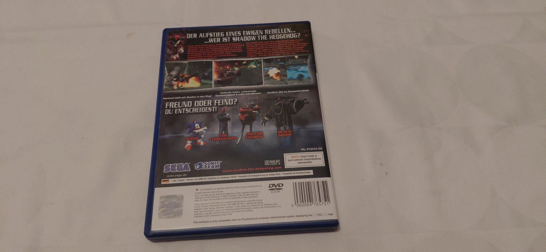 Spiele: Shadow The Hedgehog PS2 / CD in gutem Zust – Gebraucht aus Gretzenbach von Uli1980 2
