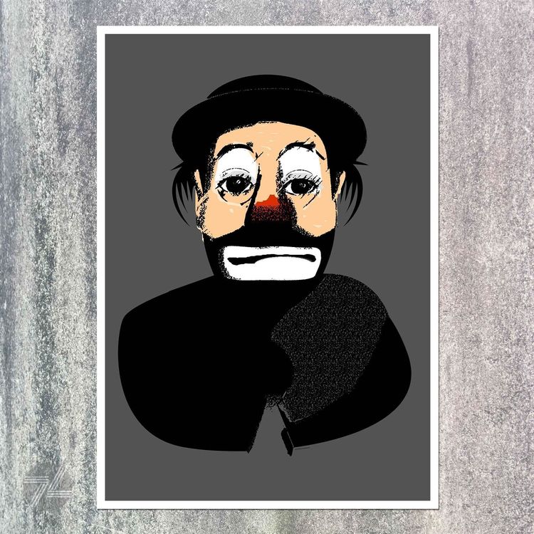 Hobo Clown A2 Plakat Poster 40x60cm 1