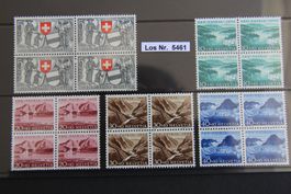 PP 1952 Serie Viererblöcke Postfrisch               Los 5461