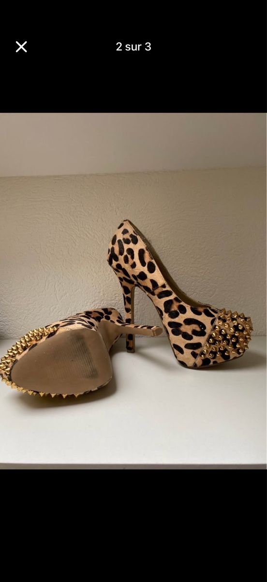 Steve Madden Damenschuhe: Escarpins Steve Madden léopard clous dorés taille 36 – Neu (gemäss Beschreibung) aus Jongny von kri_5n8f 1