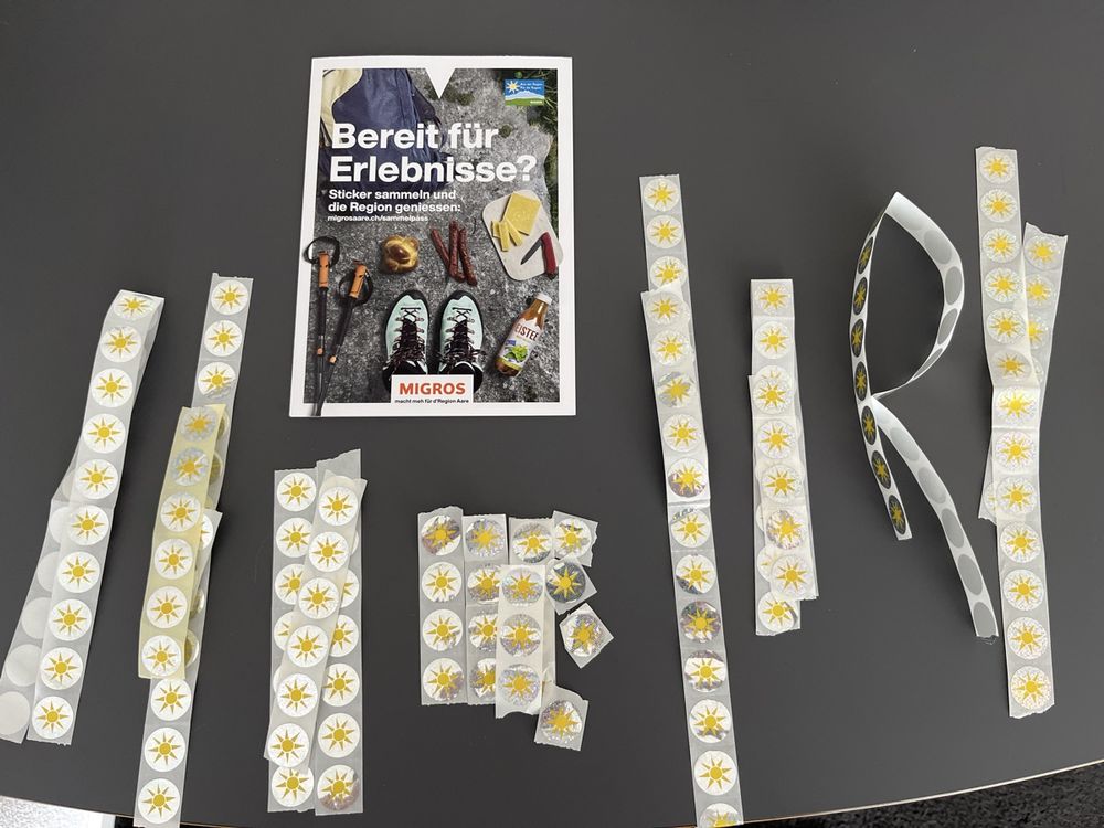 9x 20 = 180 Migros Sticker-Aktion 