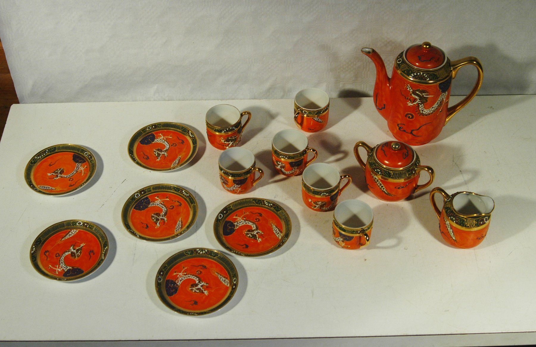 Set di piatti: Antiker japanischer Teeservice Satsuma – Usato da Herisau venduto da Wisen 1