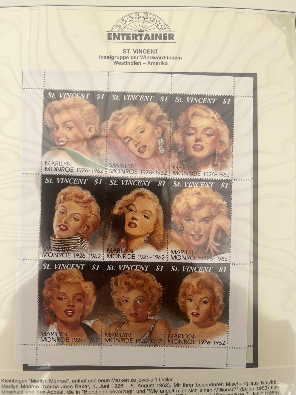 Albums: ENTERTAINER BRIEFMARKEN SAMMLUNG – D'occasion à Jona par Micicco 1