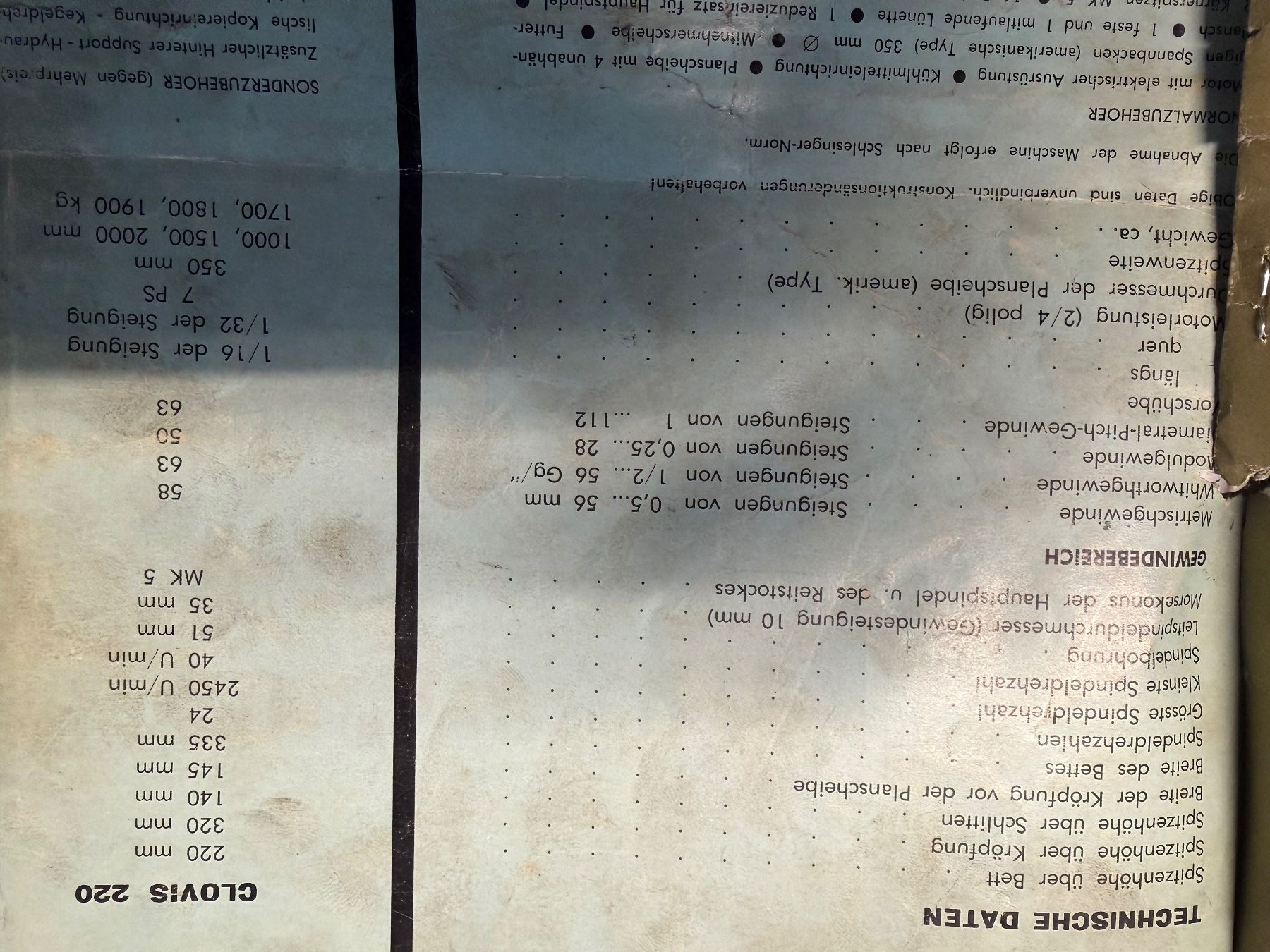 Tutte le macchine: Drehmaschine Clovis 220 gebraucht – Usato da Burgistein venduto da Sterchi0 1