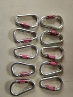 Isofer Karabiner Aluminium 10 Stk mit Schraubverschluss!