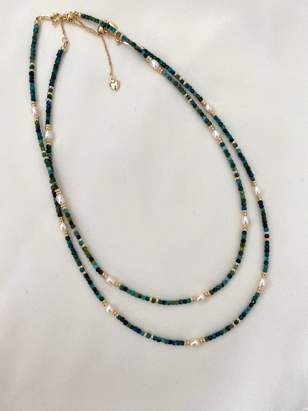 Catenine: Azurit Süsswasserperlen Kette /echte – Nuovo e nell'imballaggio originale da Sarnen venduto da Yingsperlen3 1
