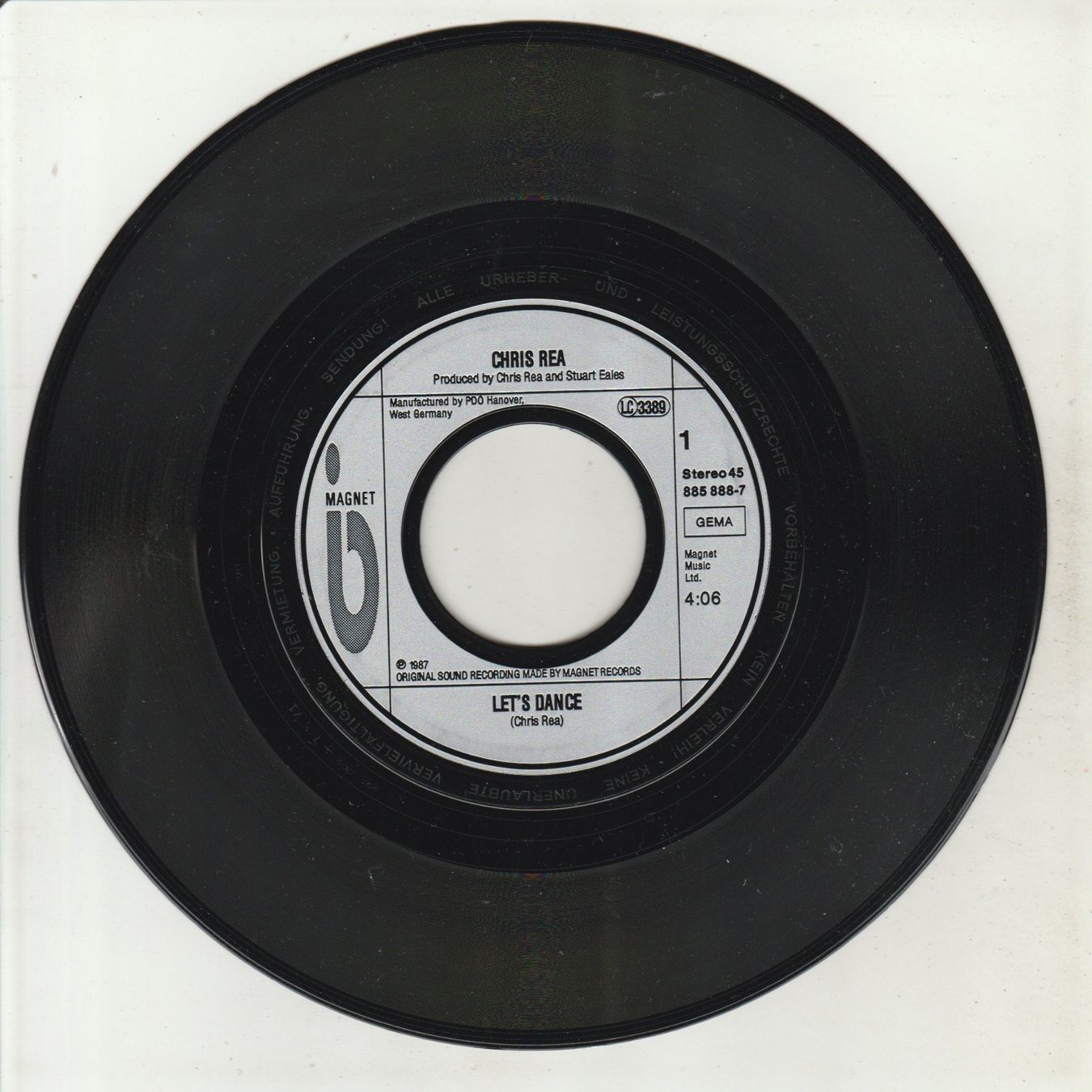 Dischi in vinile: Chris Rea - Let's dance 7" Vinyl 1987 – Usato da Tübach venduto da JamesStone 2