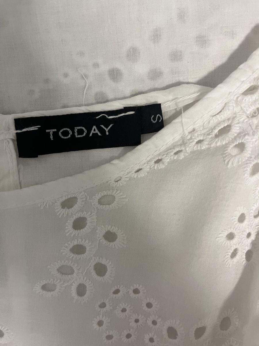 Camicette: Bluse mit Lochmuster weiss S neu – Nuovo (secondo la descrizione) da Birrwil venduto da vanyboo 4