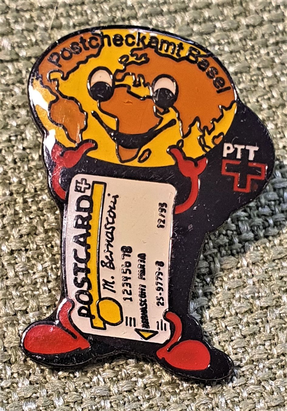 Placchette & Badge: O561 - Die Post PTT PostFinance Postcard Postcheckamt Basel – Usato da Reinach BL venduto da Boston-Verkauf