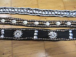 3 Stück Gürtel, Muscheln, neu