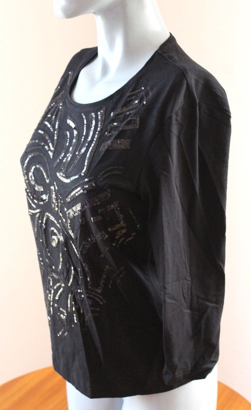 Camicette: Gerry Weber Oberteil mit Pailletten, Gr. 38. – Usato da Locarno venduto da madame-tus-sauds 2