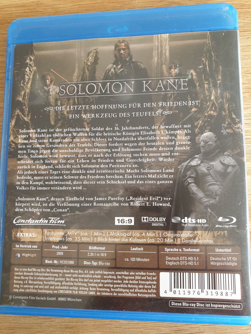 Tutti i DVDs: Solomon Kane – Usato da Moosseedorf venduto da Feinbein 1