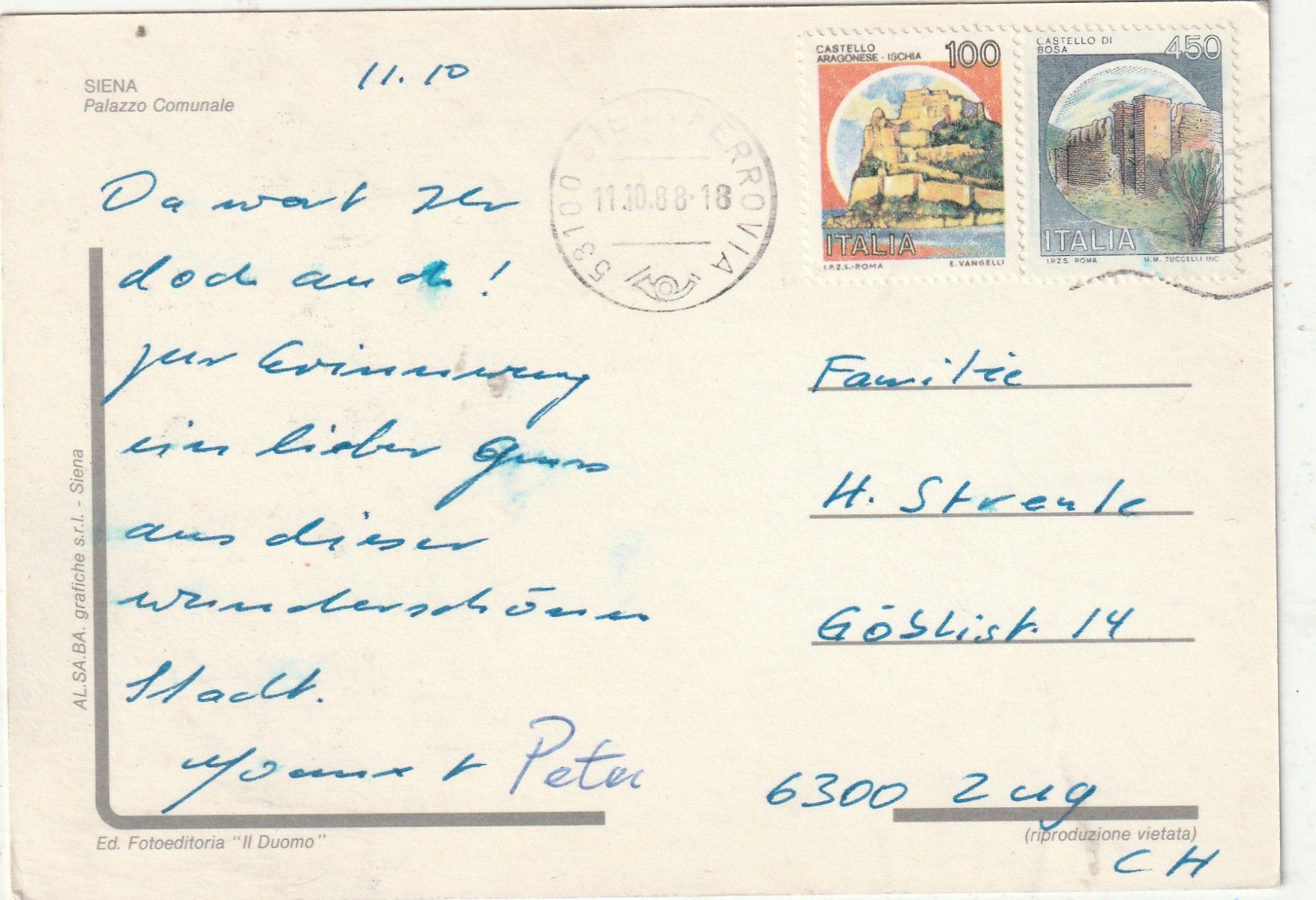 Cartoline postali: Siena – Usato da Lumbrein venduto da made02 1