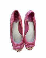 Christian Dior Pink Leather Ballet Flats - Size 37.5