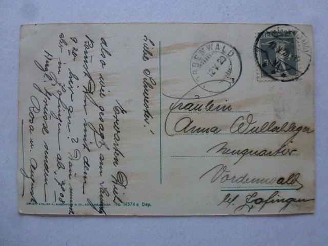 Cartoline postali: Ansichtskarte Wohlen Aargau 1920 – Usato da Walkringen venduto da Casablanca777 1