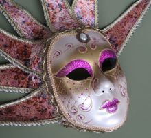 venezianische Maske von Agostino Dessi, Florenz, sign. 2019