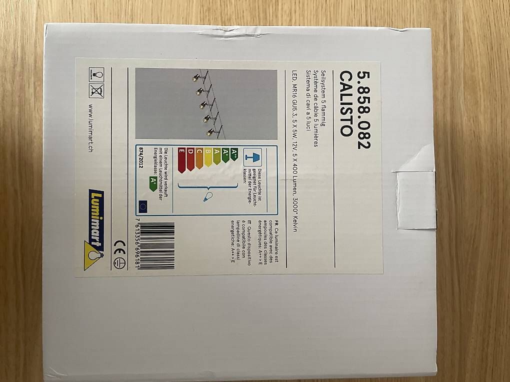Lampadari & plafoniere: Deckenlampe Seilsystem 5flammig Lumimart – Nuovo e nell'imballaggio originale da Sursee venduto da Elanfreak 1