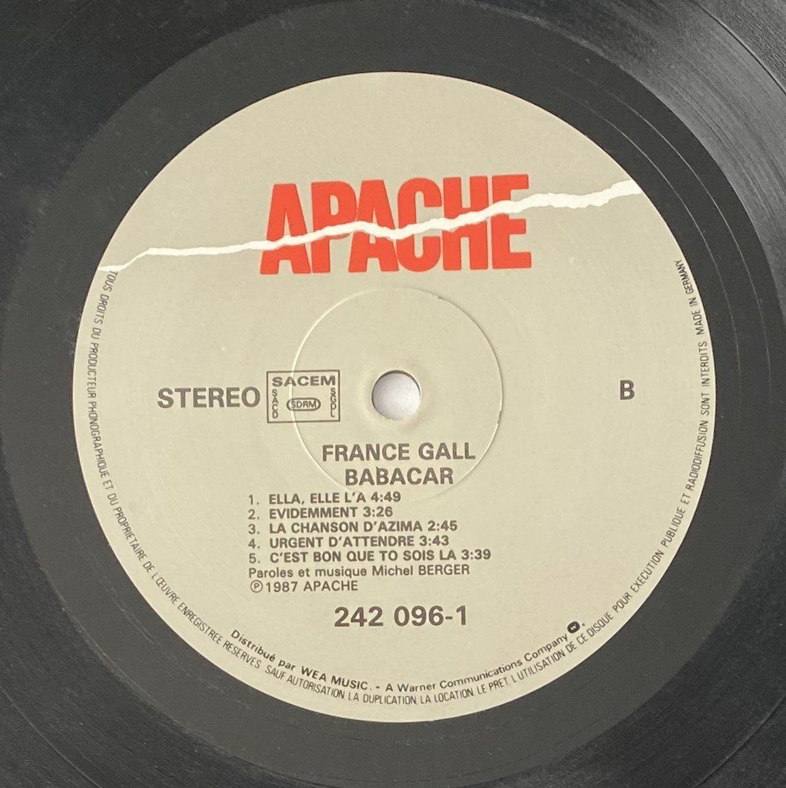 Dischi in vinile: France Gall, Babacar – Usato da Flums venduto da Empe1 7
