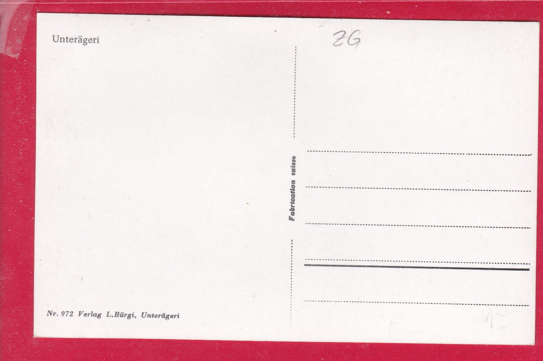 Cartes postales: UNTERÄGERI – D'occasion à Oberrieden par Gebirgsstelze 1