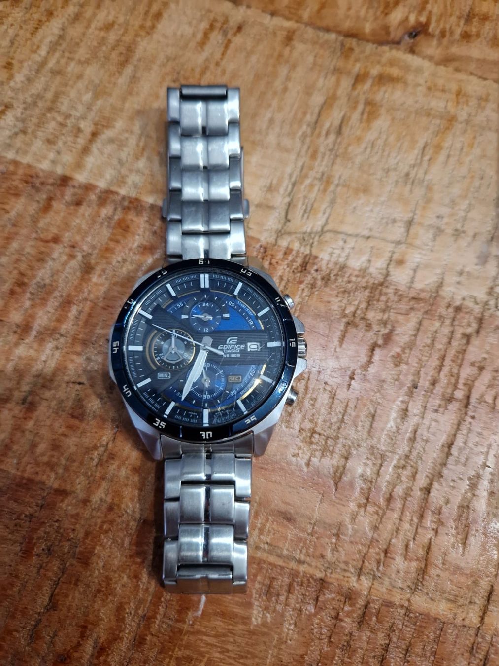 Casio Orologi: Casio Edifice Chronograph Edelstahl blau – Usato da Rheinfelden venduto da Wiseman89 1