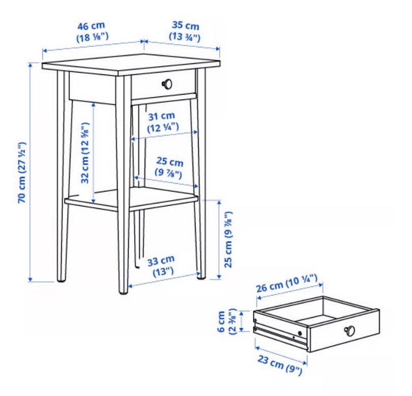 Ikea Tables de nuit: Ikea HEMNES Nachttisch – D'occasion à St. Gallen par mic_rmq8 2