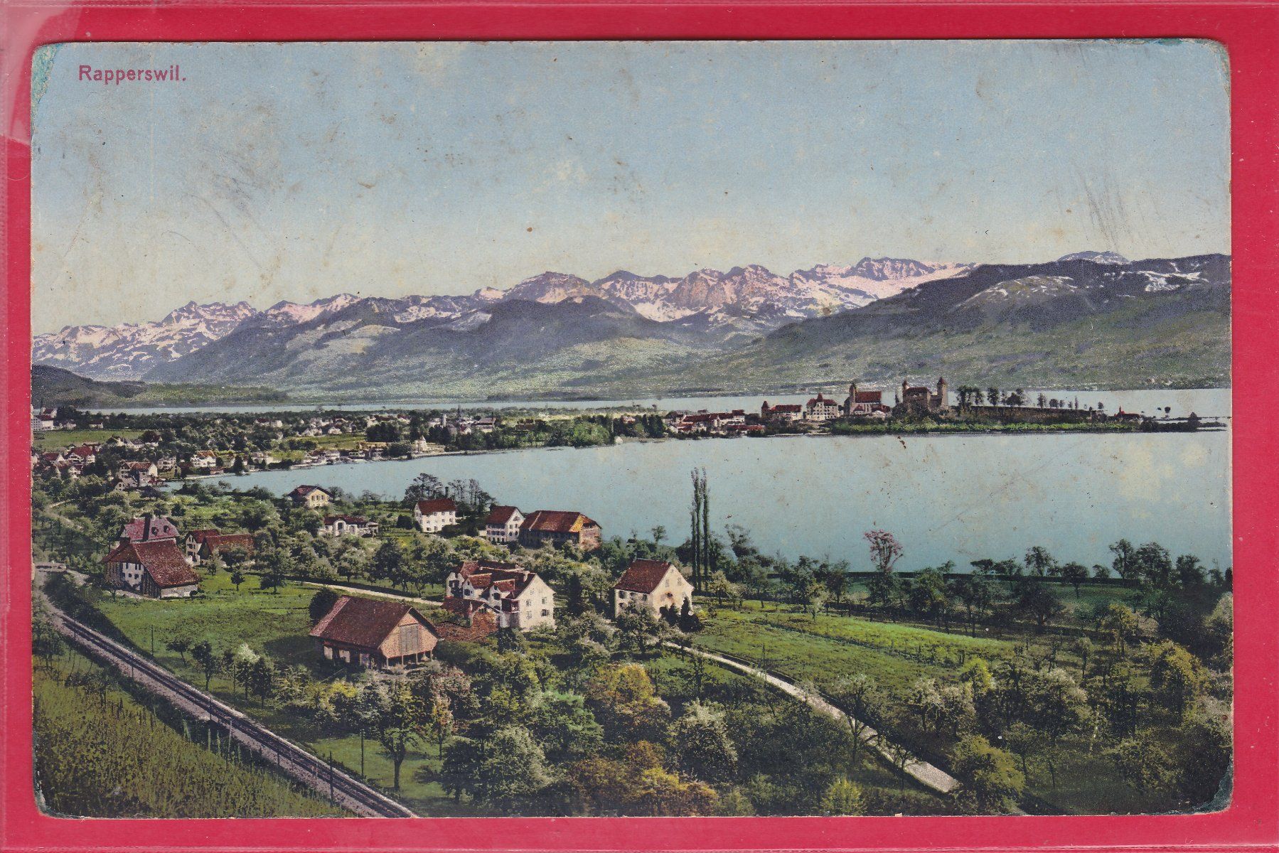 Cartoline postali: RAPPERSWIL, 19.7.1914 – Usato da Oberrieden venduto da Gebirgsstelze