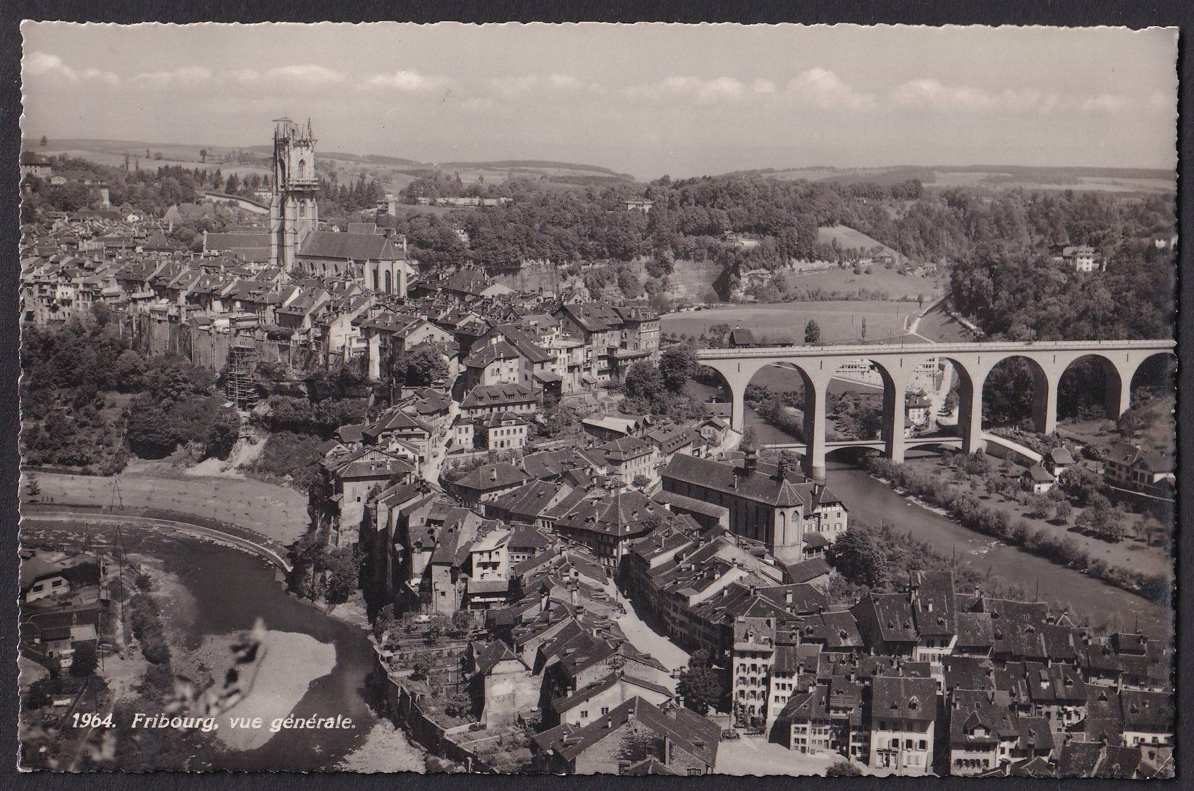 Cartoline postali: Fribourg Vue générale – Usato da Olten venduto da clotaldi