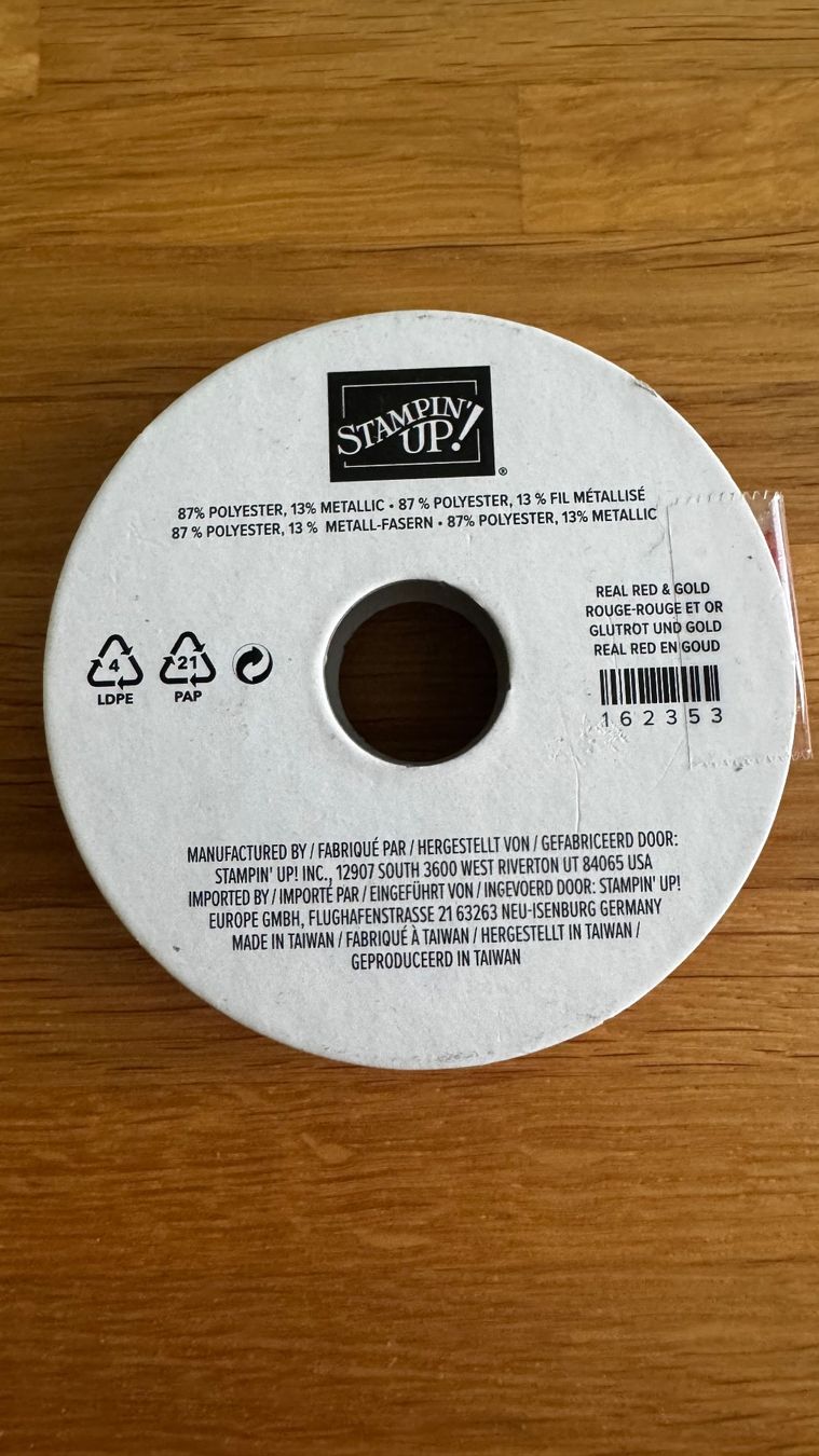 Stampin' up! Dekobänder: Stampin Up / Geschenkband Glutrot und Gold / A – Neu (gemäss Beschreibung) aus Neukirch (Egnach) von muolen 1